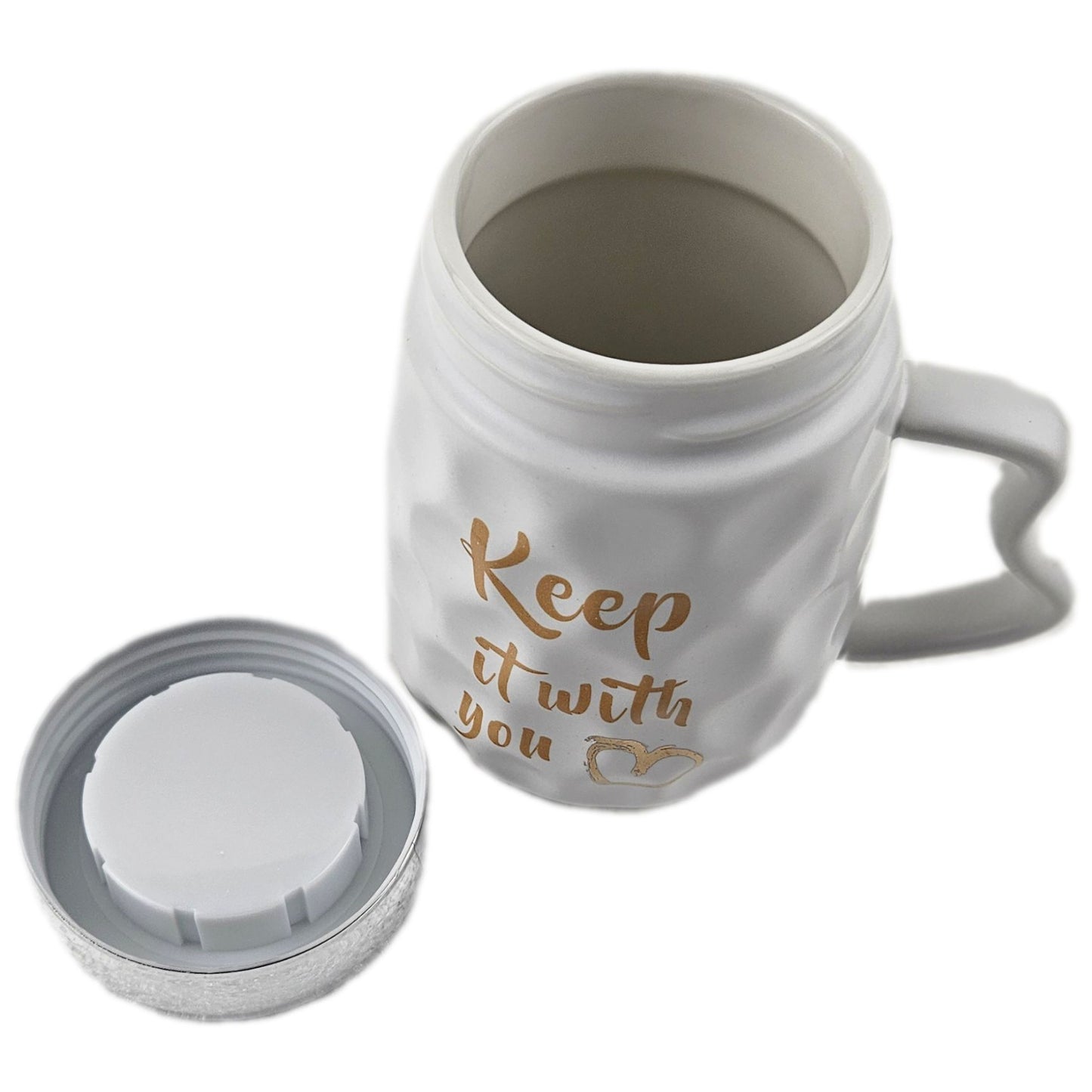 CERAMIC MUG WITH LID 600ML