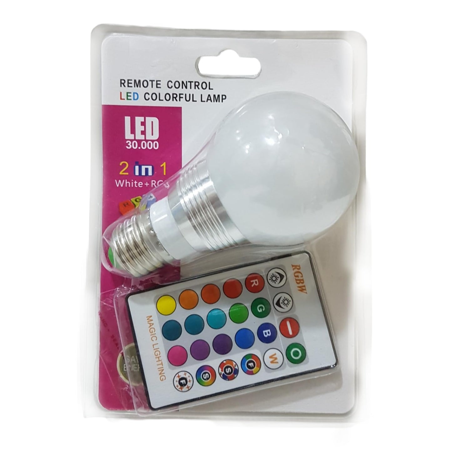 LED RGB MOOD LIGHT BULB WITH REMOTE