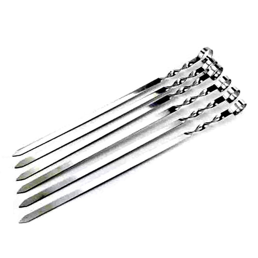 S/STEEL SKEWERS 6PC FLAT