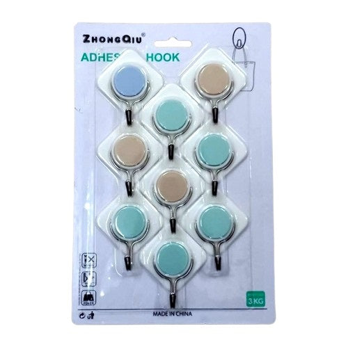 SELF ADHESIVE MOVING HOOK 9PC SET