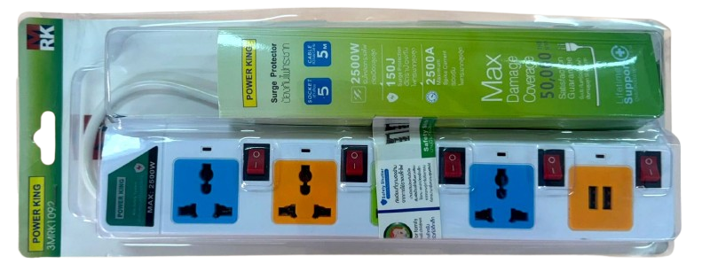 Power King 5-Way 5M Extension with 2 USB: Convenient and Safe