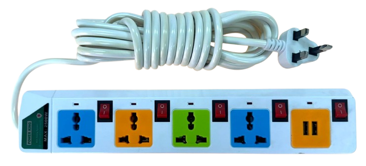 Power King 5-Way 5M Extension with 2 USB: Convenient and Safe