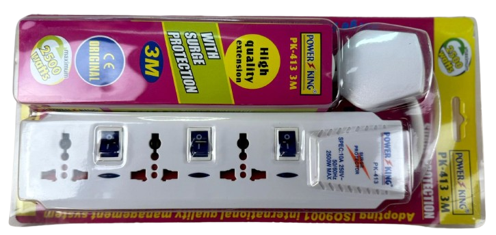 Power King Extension 3Ways 3Meter PK-413: Versatile Power Solution