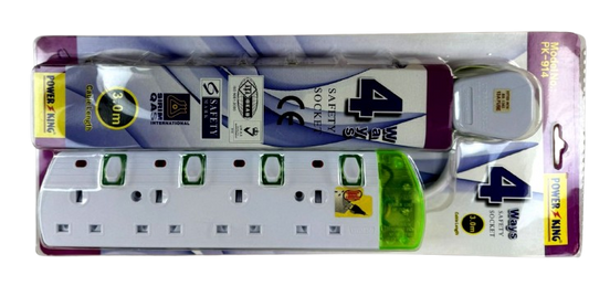 Power King Safety Socket 4-Way 3M PK-914: Your Essential Power Companion