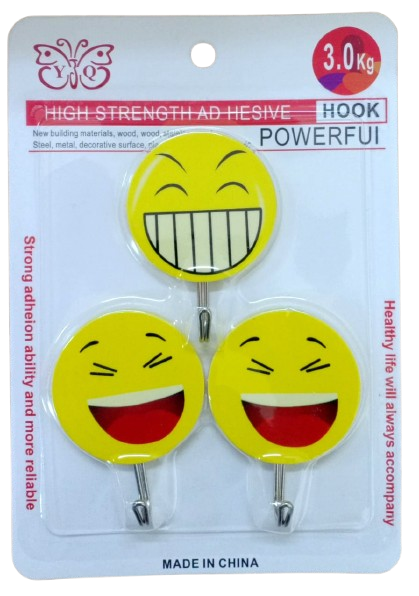 EMOJI ADHESIVE HOOK 3PC