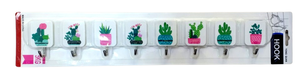 ADHESIVE 8 HOOK HANGER