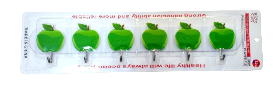 SELF ADHESIVE 6 HOOK HANGER