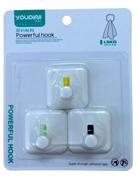 3 HOOK SELF ADHESIVE