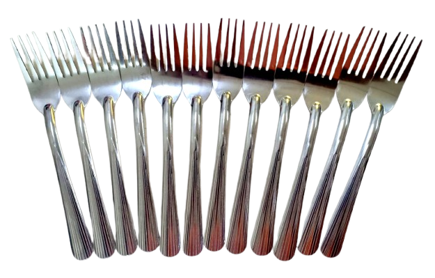 S/STEEL FORK 12PC