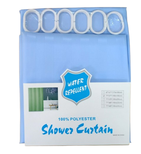 SHOWER CURTAIN WITH HOOK 80X80CM