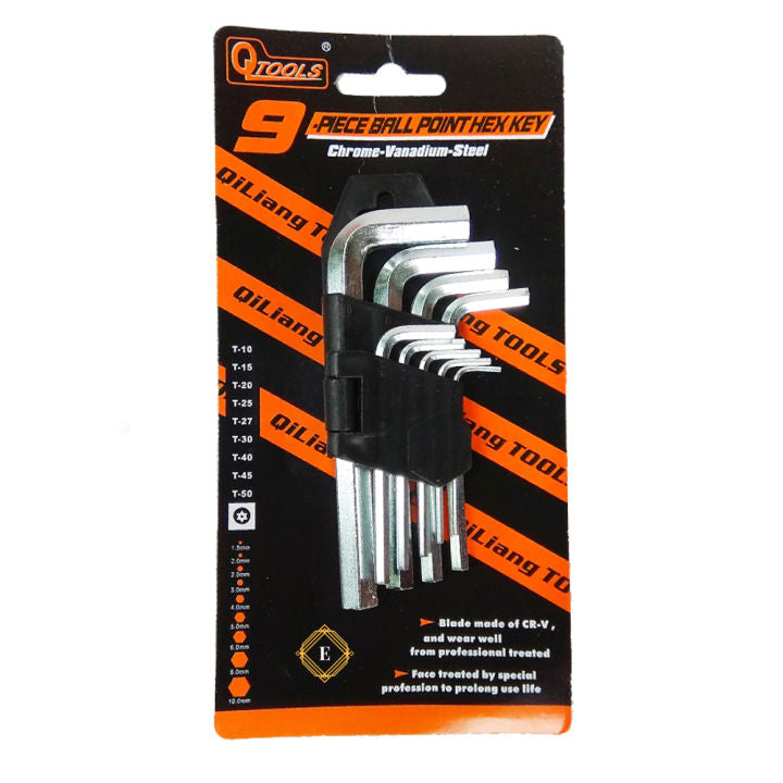 WRENCH 9PC HEX KEY SET