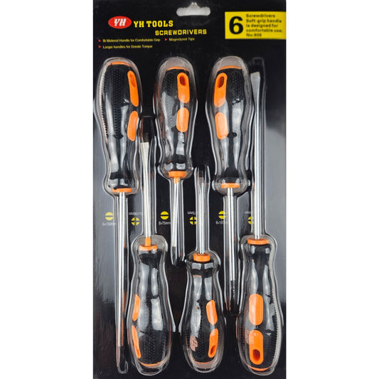 MAGNETIZED SCREW DRIVER 6PC SET