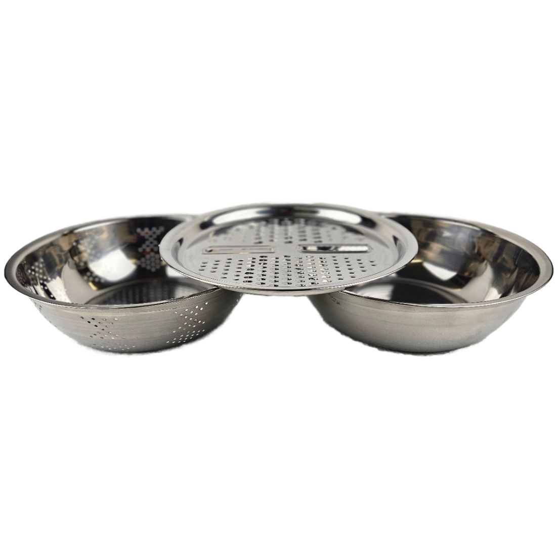 S/STEEL DRAIN BASIN 3PC SET 26CM