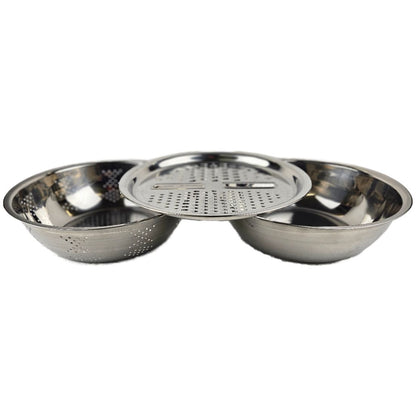 S/STEEL DRAIN BASIN 3PC SET 26CM