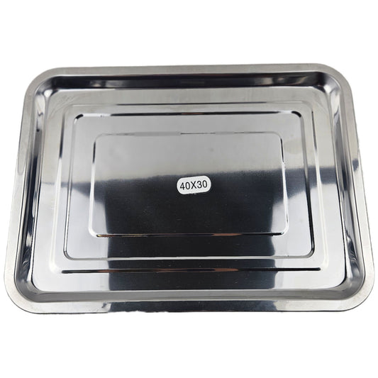 STAINLESS STEEL TRAY 40X30 CM