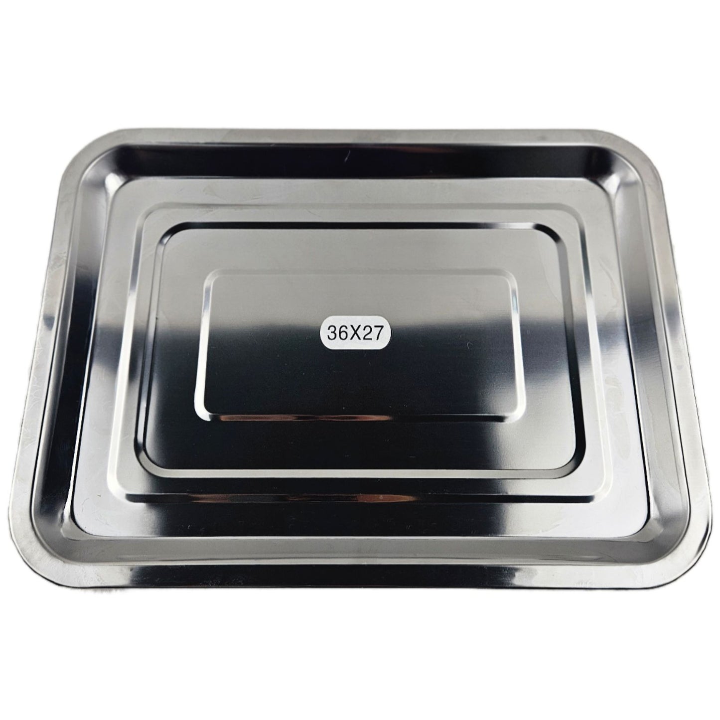 STAINLESS STEEL TRAY 36X27 CM