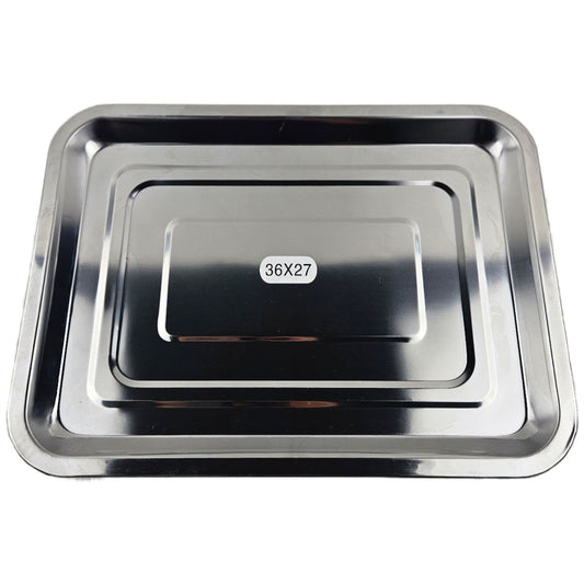 STAINLESS STEEL TRAY 36X27 CM