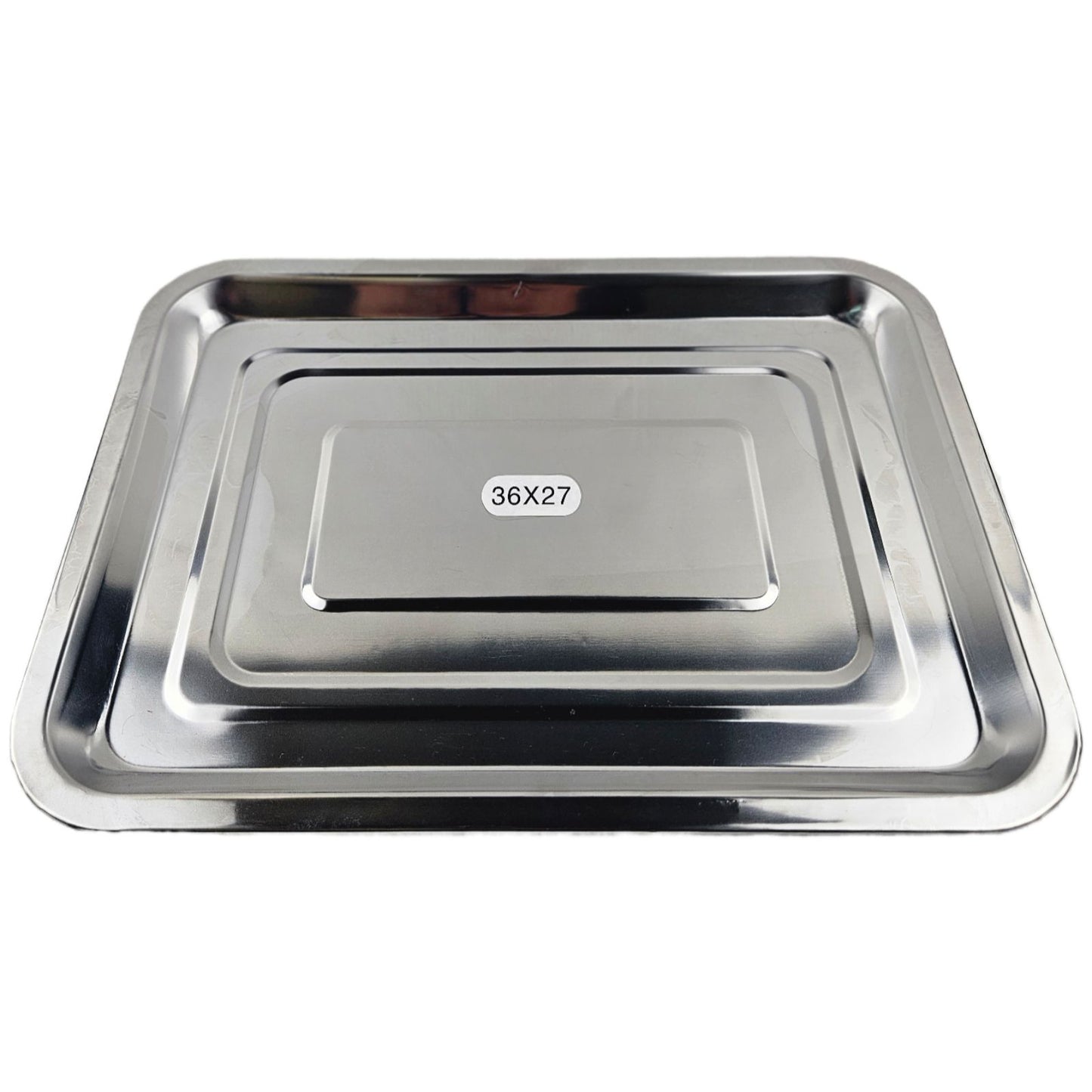 STAINLESS STEEL TRAY 36X27 CM
