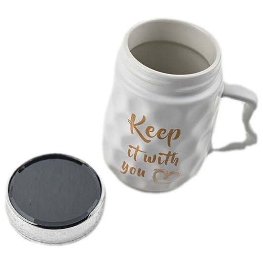CERAMIC MUG WITH LID 600ML