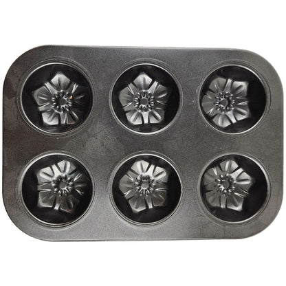 Carbon Steel Cupcake Baking Tray 6 Cups