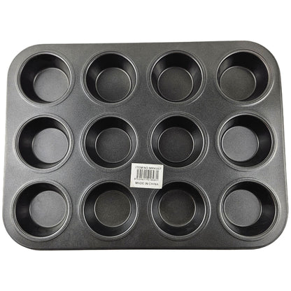Carbon Steel Cupcake Baking Tray 12 Cups