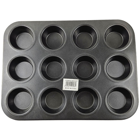 Carbon Steel Cupcake Baking Tray 12 Cups